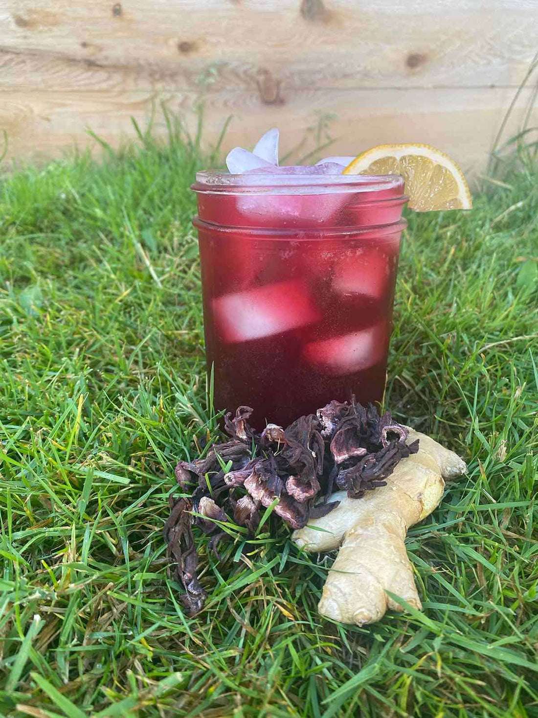 Ginger Hibiscus Lemon Mocktail
