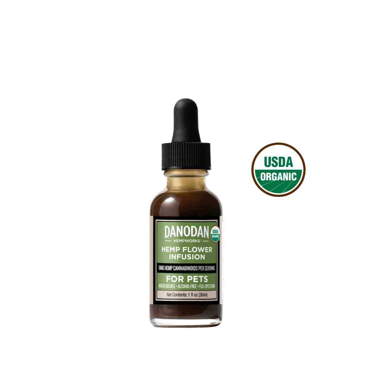 Organic Hemp Flower CBD for PETS - 1oz dropper bottle