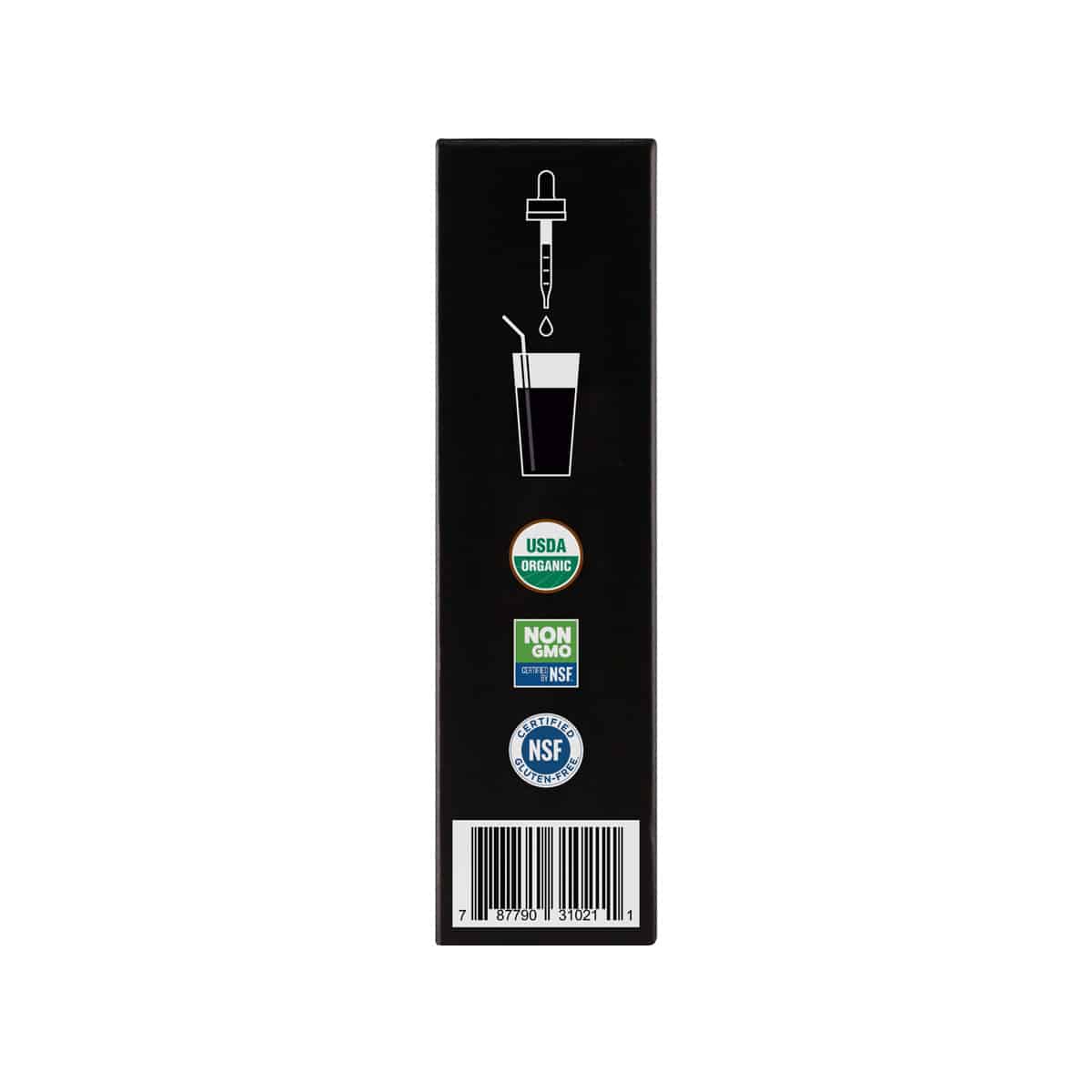 Side of box of water soluble full spectrum CBD tincture for anxiety & depression. cbd tincture. where to buy cbd oil. full spectrum cbd oil. hemp oil vs cbd.