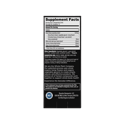 cbd oil for pain recovery organic CBD tinctures 1oz back label. cbd for joint pain. cbda products. cbd tincture for sale. cbd oil full spectrum.