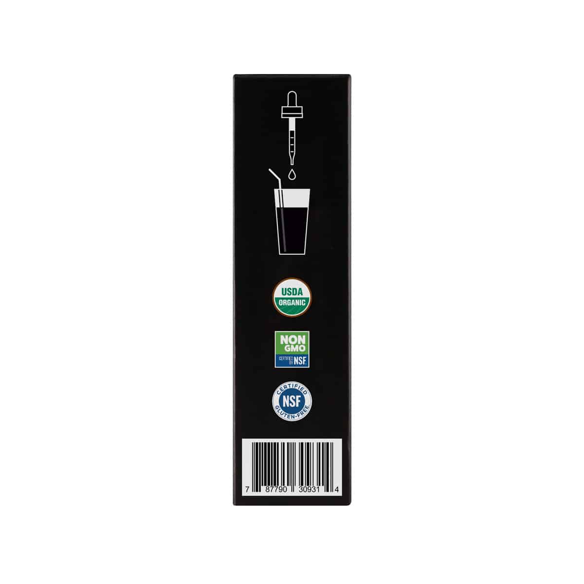 Side of box for full spectrum hemp cbd tincture for athletes and active adults. cbd oil for back pain. cbd for back pain. buy organic hemp cbd oil.
