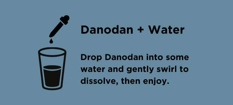 From Nervous to Focused step 2: Take Danodan in a little water