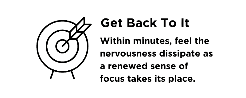 From Nervous to Focused step 4: Get Back To It