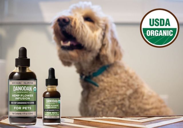 Great news, our PET line is now USDA Organic certified! 

Danodan hemp cbd products are the best on the market and that’s because we have extremely high standards for quality. One way to ensure quality is by using the best raw ingredients to start out with. USDA organic certification ensures there is no habitual use of herbicides & pesticides on the crops and farmland used to grow our hemp flower, flax glycerine, and other ingredients. 

It also means our processes in creating our end products are gentle and without use of harsh chemicals that many other companies use to extract their cbd from the hemp. 

When your pet is nervous because you’re away or stressed around crowds and loud noises, allow Danodan PET to help them feel at ease. 

If your PET is aging and slowing down in the hips, consider Danodan to help make them feel more comfortable.

Danodan is helping many people AND their pets do more of what they love! Head over to our website and order your bottle of ORGANIC Danodan PET today!